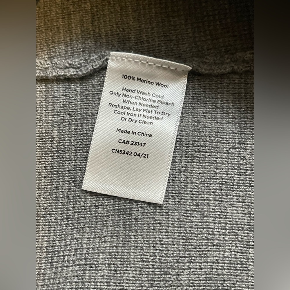 Talbots Pure Merino Wool Gray Cardigan Blazer Size XS - Picture 7 of 7